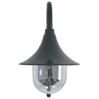 Produktbild för Vägglampa för trädgård E27 42 cm aluminium mörkgrön