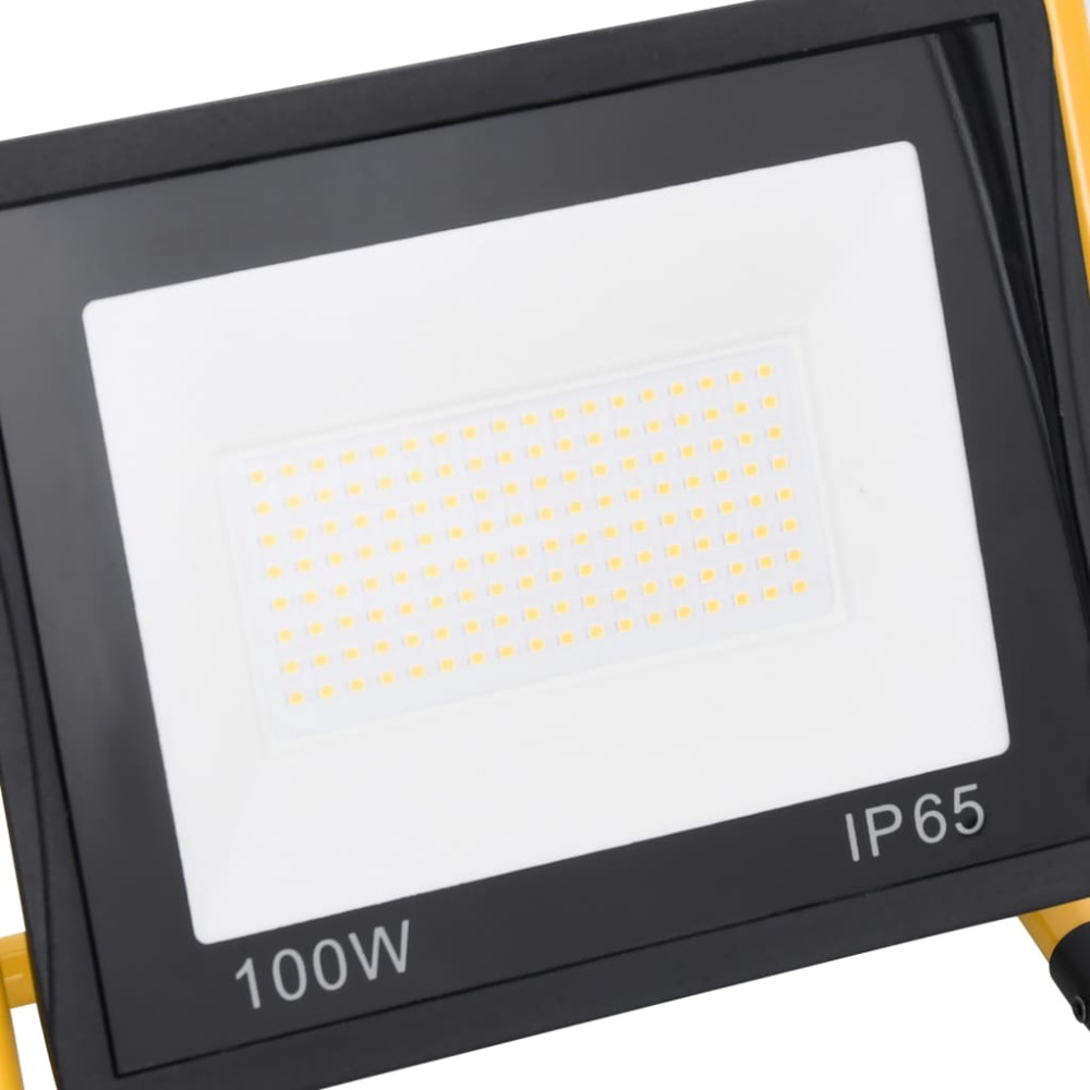 Produktbild för Strålkastare med handtag 100 W LED varmvit