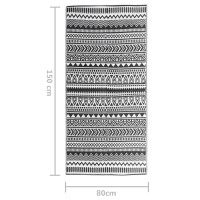 Produktbild för Utomhusmatta svart 80x150 cm PP