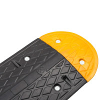 Produktbild för Farthinder gul och svart 420x32,5x4 cm gummi