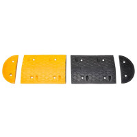 Produktbild för Farthinder gul och svart 517x32,5x4 cm gummi