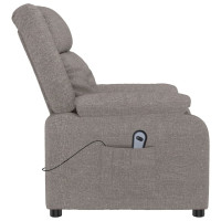 Produktbild för Elektrisk reclinerfåtölj taupe tyg