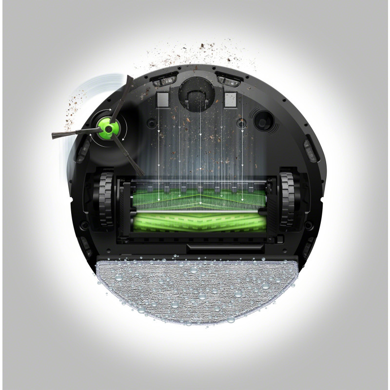 Produktbild för iRobot Roomba Combo i8 robotdammsugare Utan påse Svart