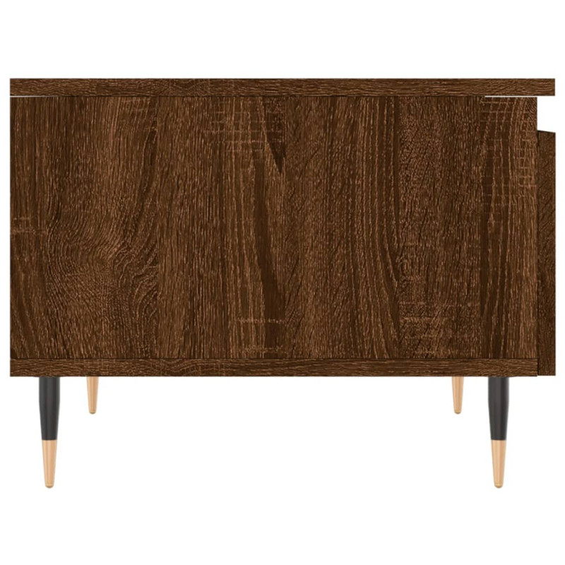 Produktbild för Soffbord 2 st brun ek 50x46x35 cm konstruerat trä