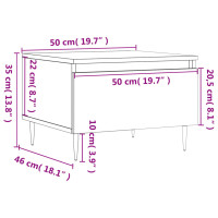 Miniatyr av produktbild för Soffbord 2 st grå sonoma 50x46x35 cm konstruerat trä