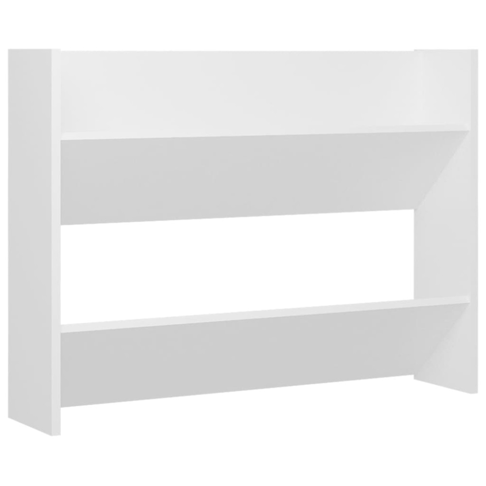 Produktbild för vidaxl Väggmonterat skoställ vit 80x18x60 cm konstruerat trä