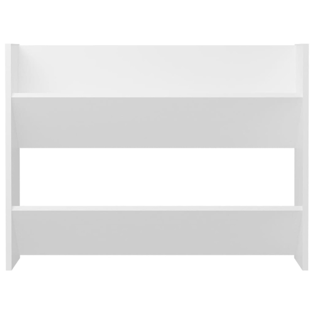 Produktbild för vidaxl Väggmonterat skoställ vit 80x18x60 cm konstruerat trä