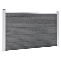 Produktbild för Staketpanel WPC 872x106 cm grå