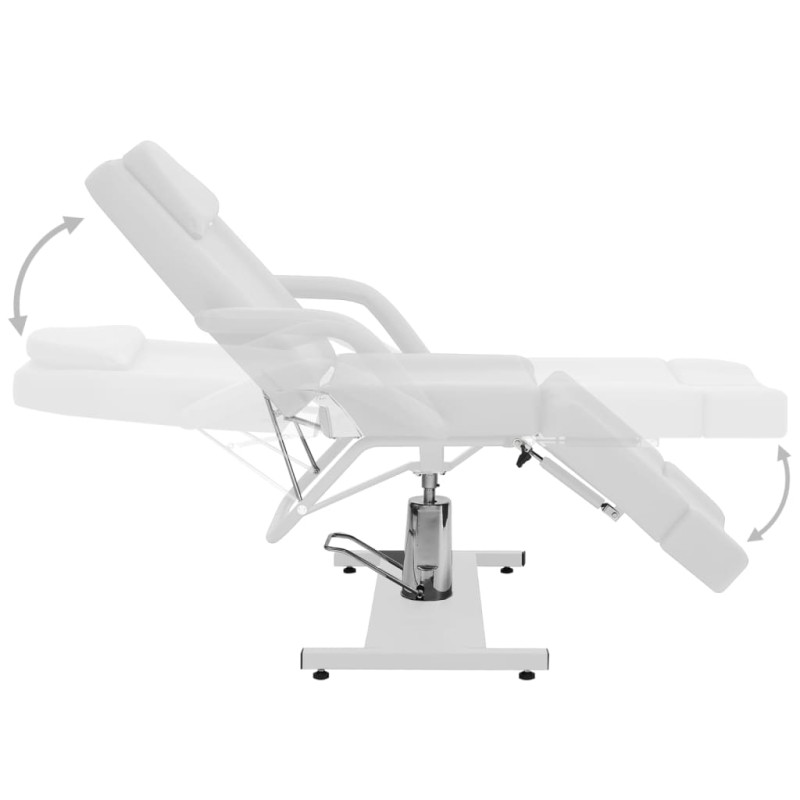 Produktbild för Behandlingsstol konstläder vit 180x62x78 cm