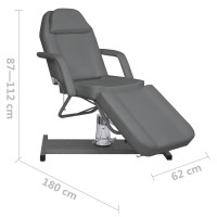 Miniatyr av produktbild för Behandlingsstol grå 180x62x(87-112) cm