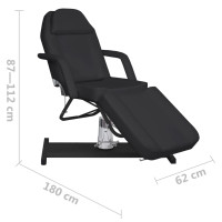 Miniatyr av produktbild för Behandlingsstol svart 180x62x(87-112) cm