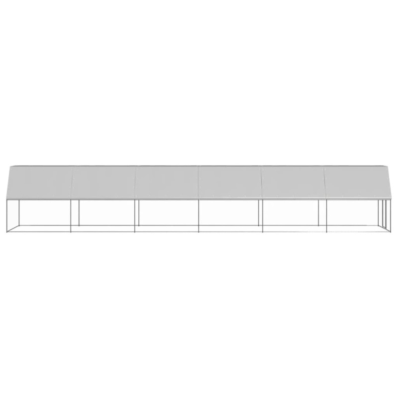 Produktbild för Hönsbur för utomhusbruk 2x12x2 m galvaniserat stål