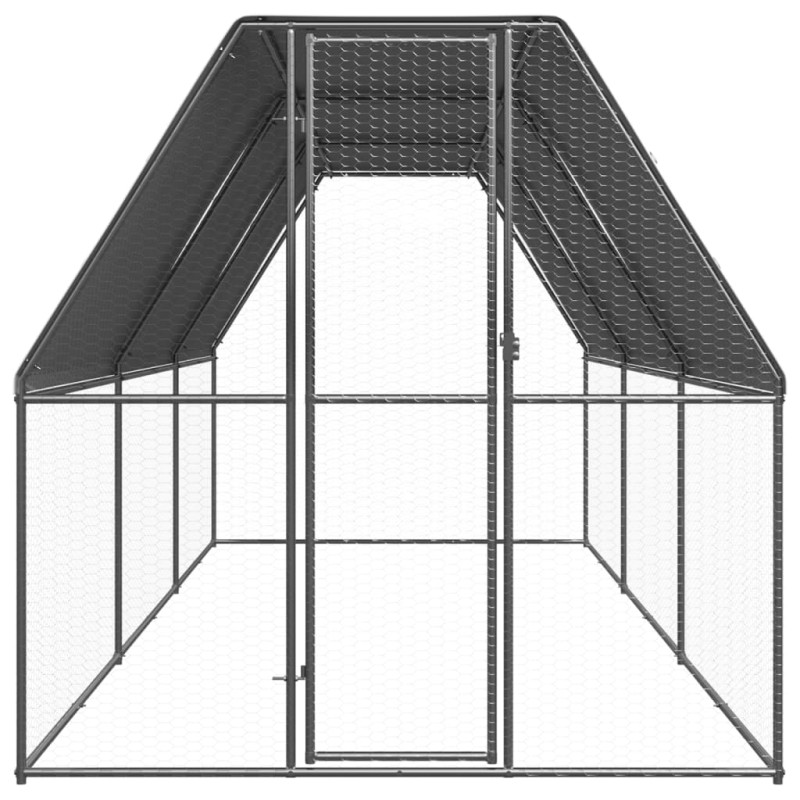 Produktbild för Hönsbur för utomhusbruk 2x6x2 m galvaniserat stål