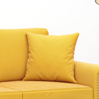 Produktbild för Prydnadskuddar 2 st gul 40x40 cm sammet