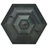 Produktbild för Lyktstolpar för trädgård 6 st E27 110 cm aluminium mörkgrön