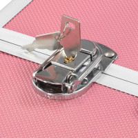 Miniatyr av produktbild för Sminklåda 38x23x34 cm rosa aluminium