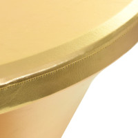 Produktbild för Bordsöverdrag 2 st stretch guld 60 cm