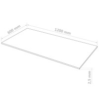 Produktbild för MDF-skivor 10 st rektangulära 120x60 cm 2,5 mm