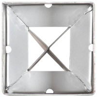 Produktbild för Jordspett 2 st silver 9x9x90 cm galvaniserat stål