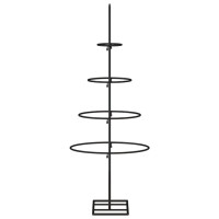 Produktbild för Julgran i metall svart 60 cm