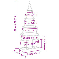 Produktbild för Julgran i metall svart 60 cm