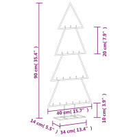 Produktbild för Julgran i metall svart 90 cm