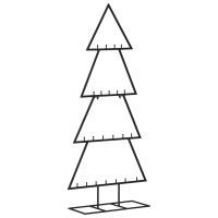 Produktbild för Julgran i metall svart 125 cm