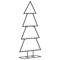 Produktbild för Julgran i metall svart 125 cm