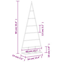 Produktbild för Julgran i metall svart 90 cm