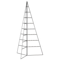 Produktbild för Julgran i metall svart 180 cm