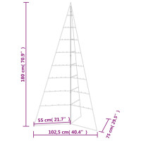 Produktbild för Julgran i metall svart 180 cm