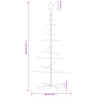 Produktbild för Julgran i metall med träbas svart 120 cm