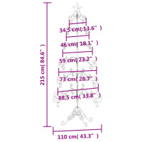 Produktbild för Julgran i metall svart 215 cm