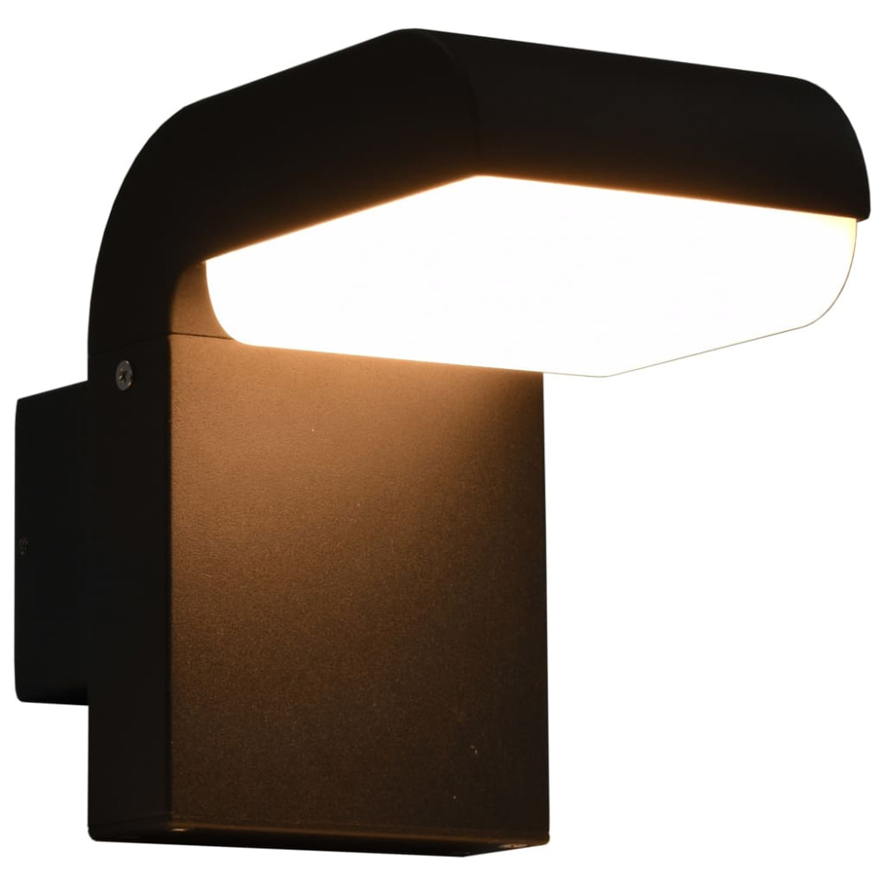 Produktbild för Utomhusvägglampa LED 9 W svart oval