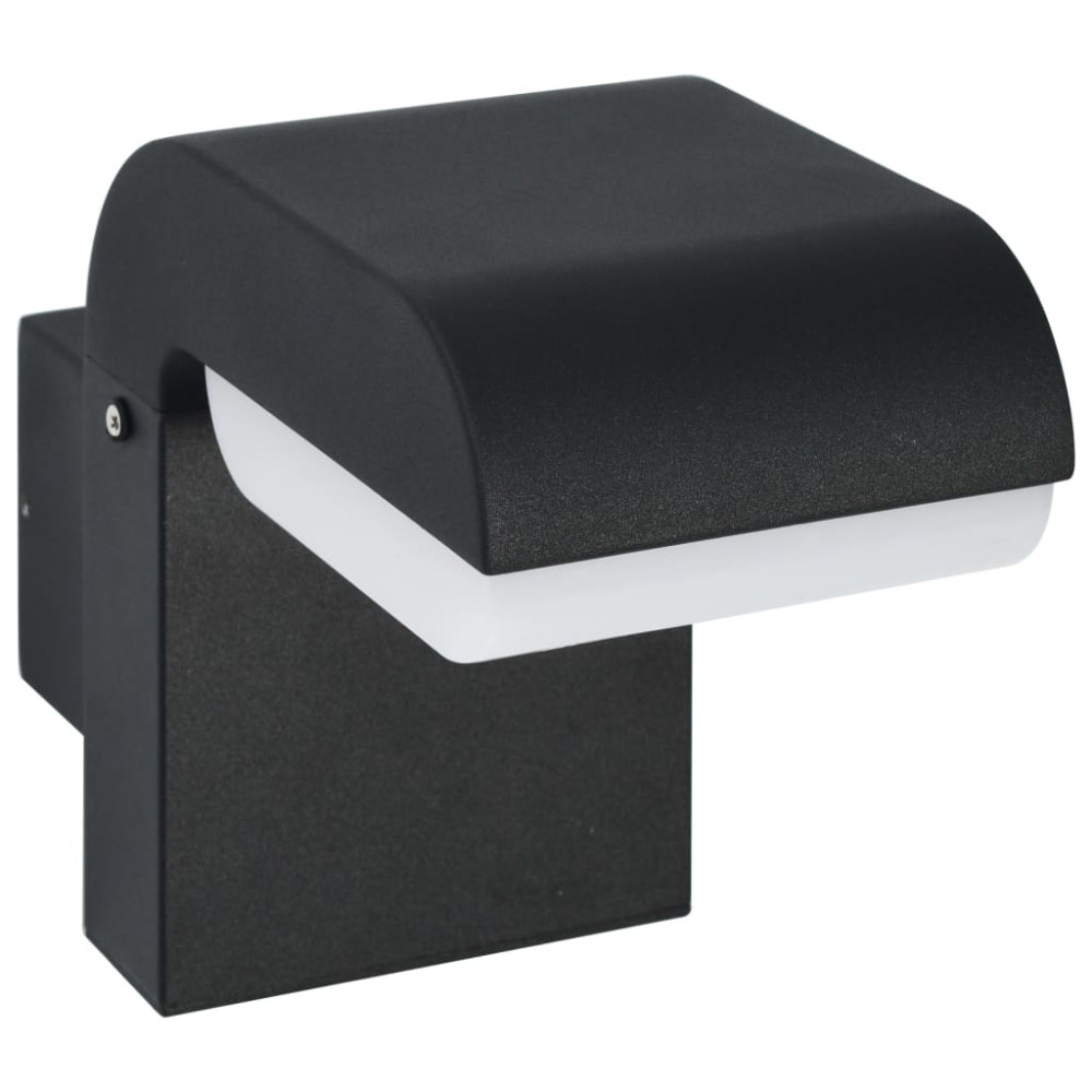Produktbild för Utomhusvägglampa LED 9 W svart oval