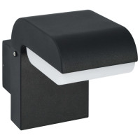 Produktbild för Utomhusvägglampa LED 9 W svart oval