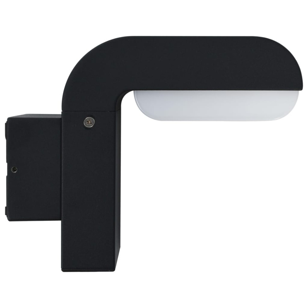 Produktbild för Utomhusvägglampa LED 9 W svart oval