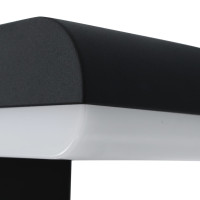 Produktbild för Utomhusvägglampa LED 9 W svart oval