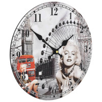 Produktbild för Väggklocka vintage Marilyn Monroe 30 cm