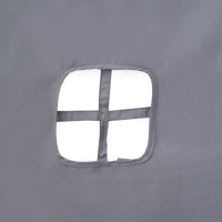 Produktbild för Tipitält för barn med väska peachskin grå 120x120x150 cm