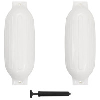 Produktbild för Båtfender 2 st vit 69x21,5 cm PVC