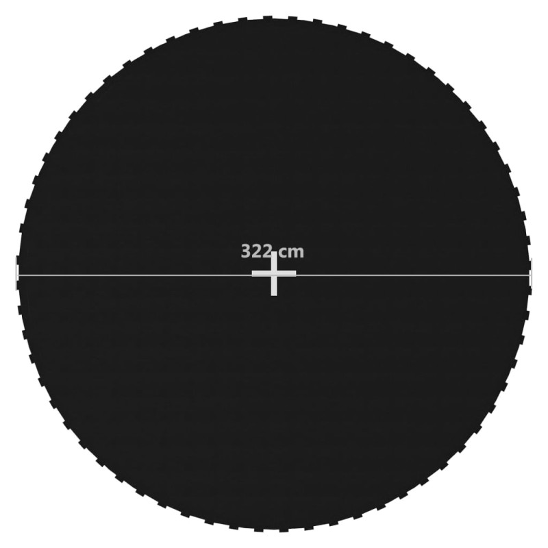 Produktbild för Matta till 3,66 m rund studsmatta svart