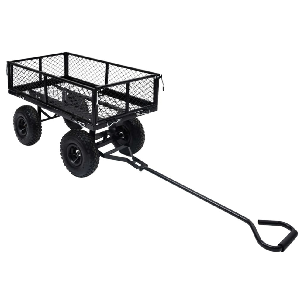 Produktbild för Trädgårdsvagn svart 250 kg