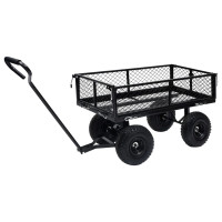 Produktbild för Trädgårdsvagn svart 250 kg