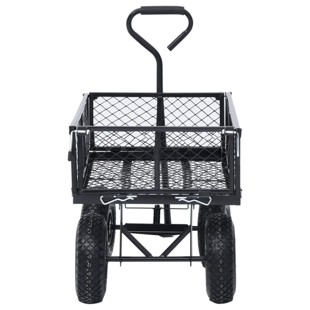 Produktbild för Trädgårdsvagn svart 250 kg