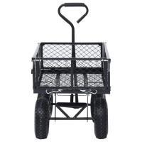 Produktbild för Trädgårdsvagn svart 250 kg