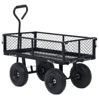 Produktbild för Trädgårdsvagn svart 250 kg