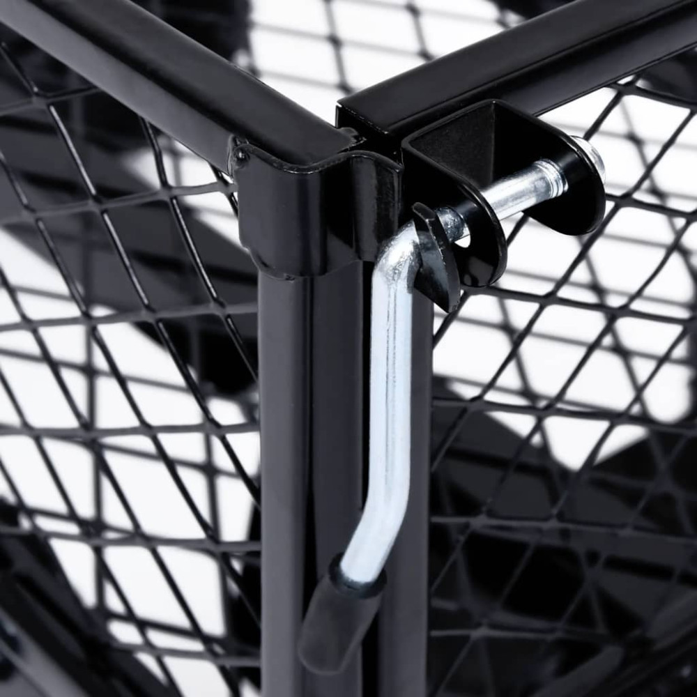 Produktbild för Trädgårdsvagn svart 250 kg