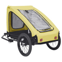 Miniatyr av produktbild för Cykelvagn för djur gul och svart