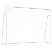 Produktbild för Fotbollsmål med nät vit 214x75x152 cm stål & polyester